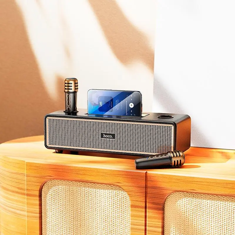 Акустика караоке Hoco BS63 Graceful wireless dual-mic BT5.4 бездротова з 2 мікрофонами - фото 8