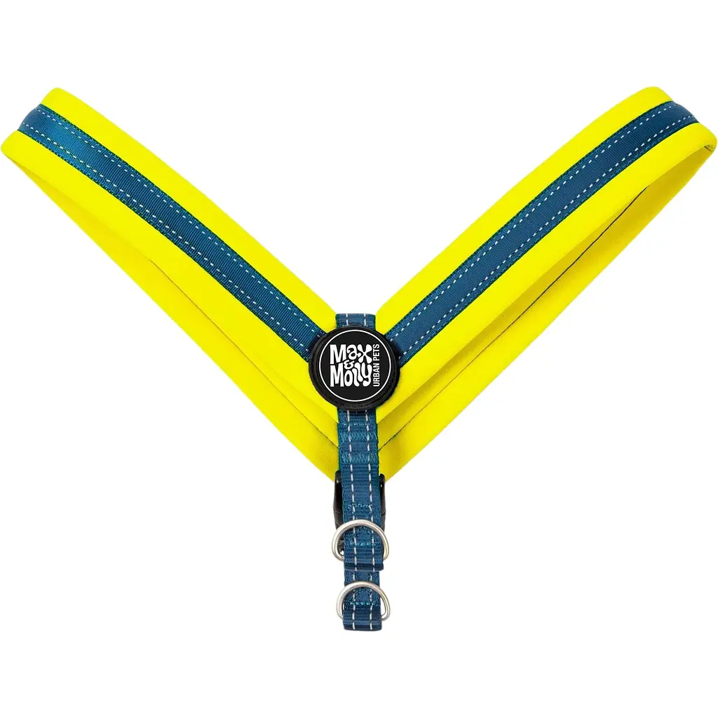 Шлея для собак Max & Molly Q-Fit Harness Matrix Yellow S 46-50 см - фото 3