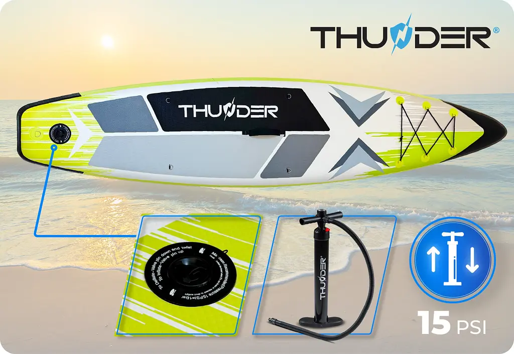 Надувна дошка SUP THUNDER VELA 320 см з веслом - фото 13