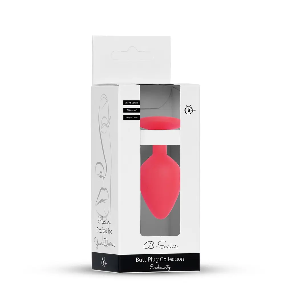 Анальна пробка - Jewellery Silicone Red Plug M Blue - фото 10
