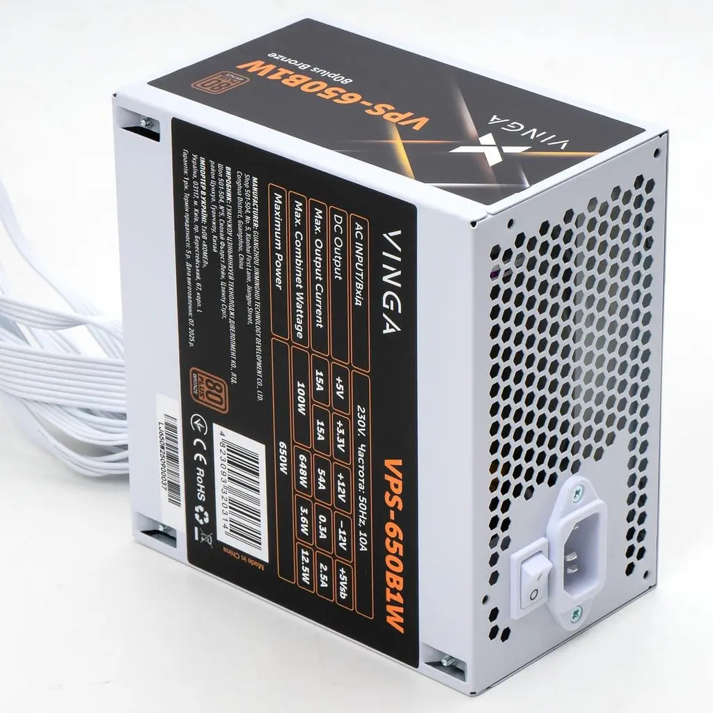 Блок питания Vinga 650W (VPS-650B1W) - фото 2