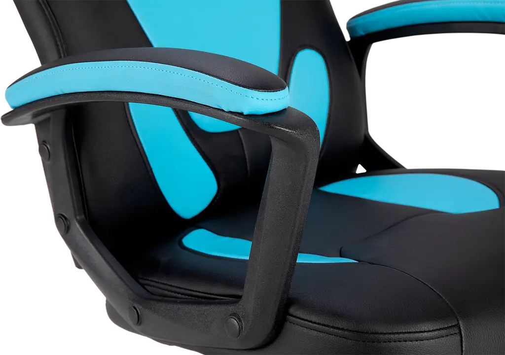 Уценка. Геймерское детское кресло GT Racer черное с синим (X-1414 Black/Light Blue) - фото 6