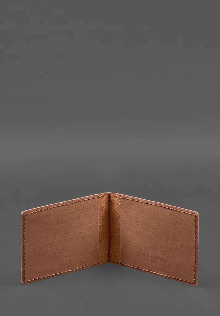 Шкіряна обкладинка для посвідчення інваліда війни світло-коричнева Crazy Horse - фото 3