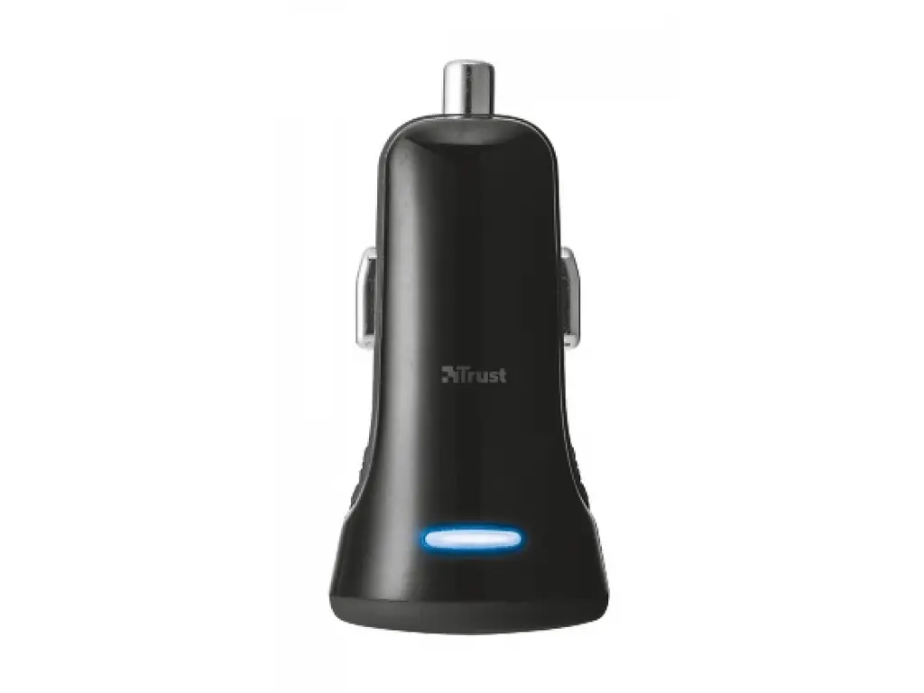 Автомобильное зарядное устройство Trust 20W Car Charger with 2 USB port Black (20572) - фото 4