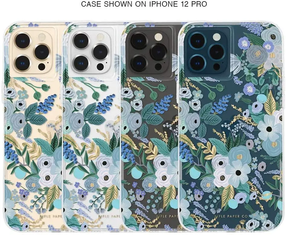 Протиударний чохол Case-Mate Rifle Paper Co CM043546 для iPhone 12/12 Pro (6.1") Garden Party Blue - фото 4