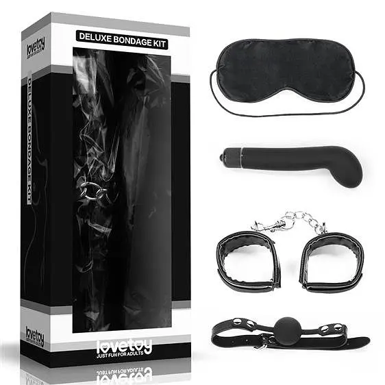 Набір БДСМ - Deluxe Bondage Kit (маска, вібратор, наручники, кляп) - фото 6
