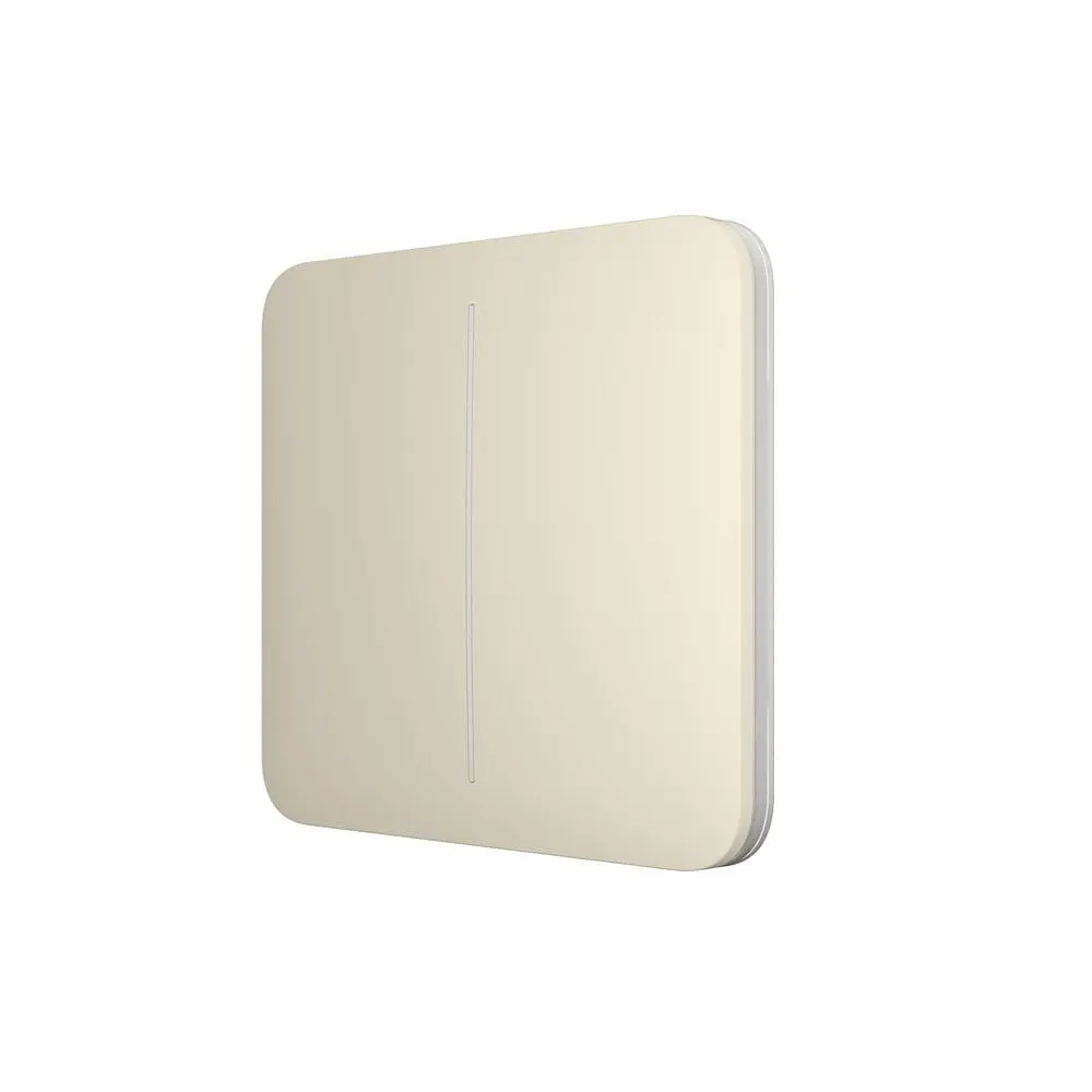 Розумний двоклавішний прохідний вимикач Ajax LightSwitch (2-gang/2-way) Jeweller (ivory/слонова кістка) (26-00410) - фото 3