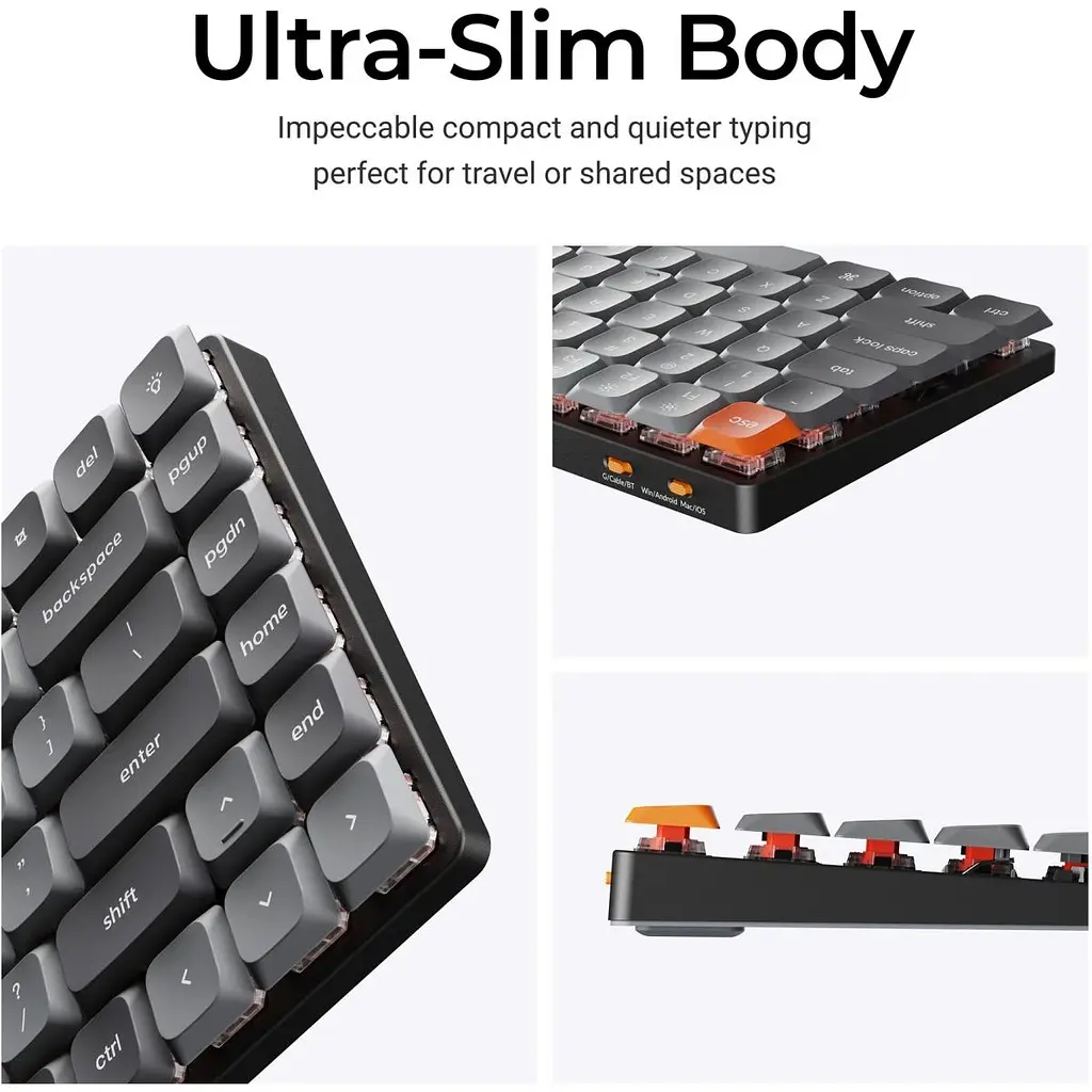 Клавіатура Keychron K3 Max Gateron Brown Switch UA Black (K3M-H3-UA) [169137] - фото 4