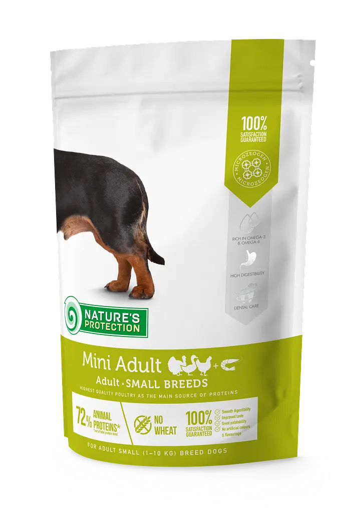 Сухий корм для дорослих собак малих порід Nature's Protection Mini Adult Small Breeds, 500г