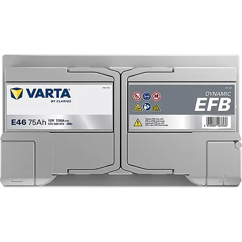 Акумулятор Varta Dynamic EFB 12В 75Аг 730А (EN) R+ (575500073) - фото 4