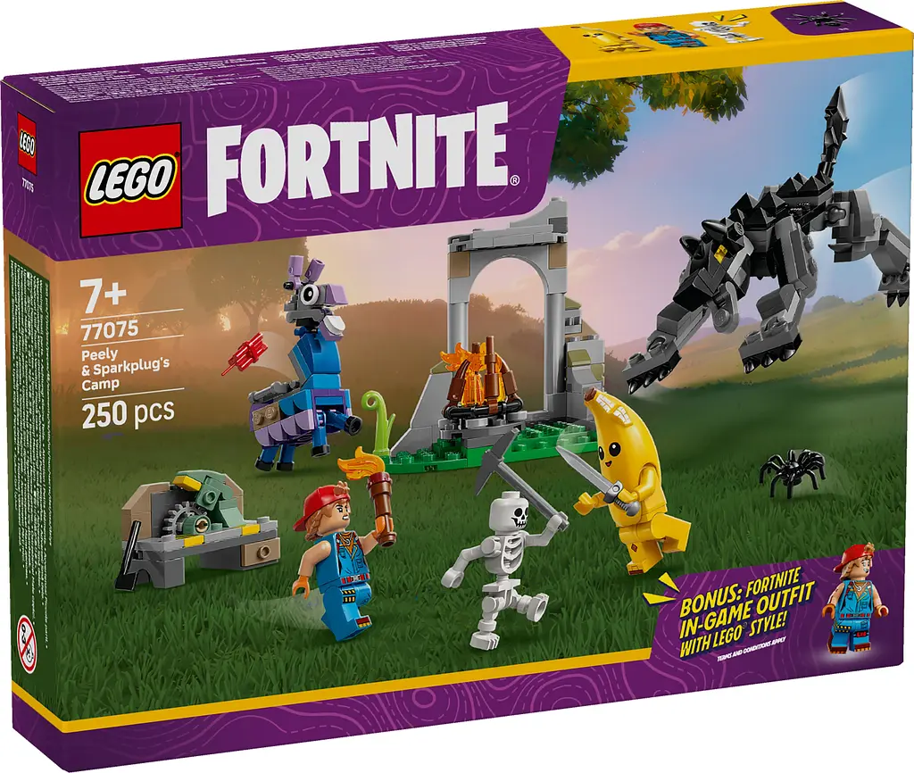 Конструктор LEGO Fortnite Лагерь Peely и Sparkplug 250 деталей (77075) - фото 2