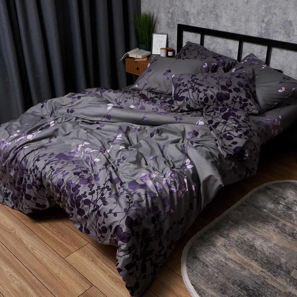 Комплект постільної білизни Moon&Star Полісатин Premium Indigo King Size 220x240 см наволочки 2х40х60 см - фото 6