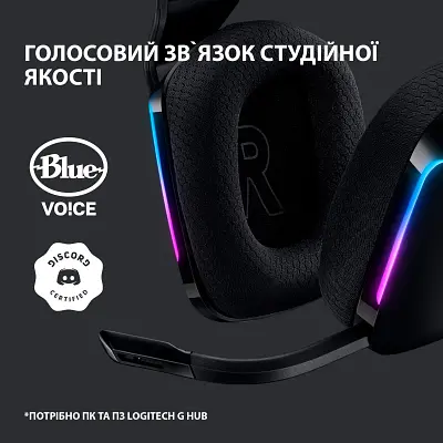 Навушники Logitech G733 Lightspeed Wireless RGB Gaming Headset Black (981-000864) - фото 9