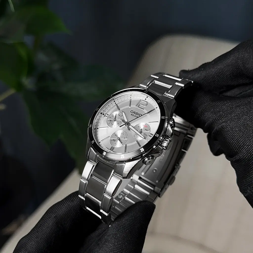 Чоловічий годинник Casio MTP-1374D-7A Сріблястий ( AT1141-0255 ) - фото 8