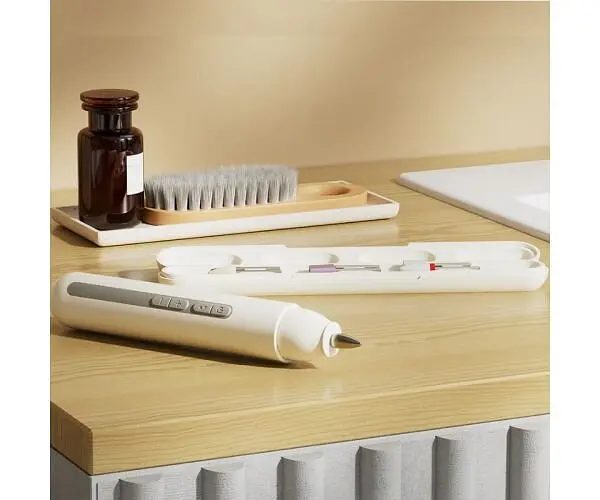 TOUCHBeauty TB-1738, Бездротовий електричний фрезер для манікюру та педикюру 6в1 Тач Б'юті, білий - фото 5