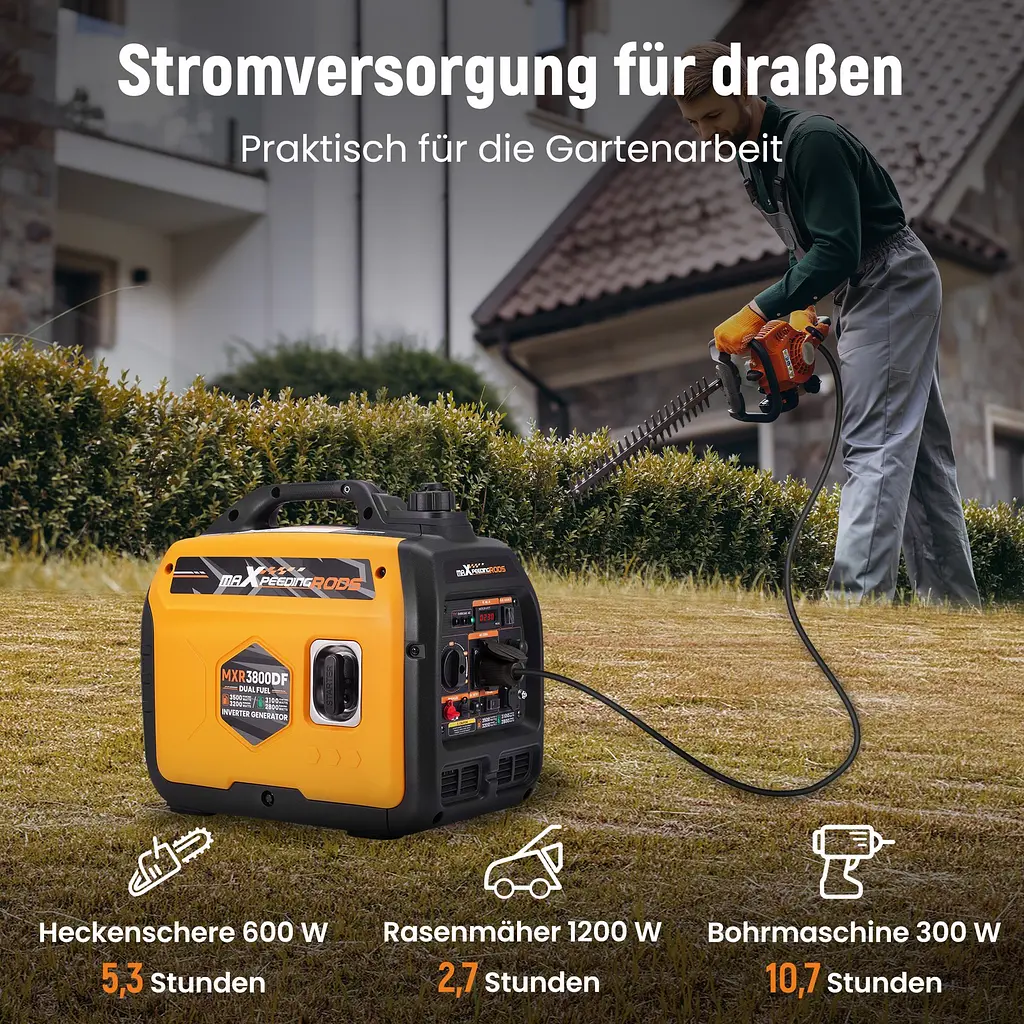 Інверторний генератор maXpeedingrods MXR3800DF 2800W / 3200 W  - фото 6