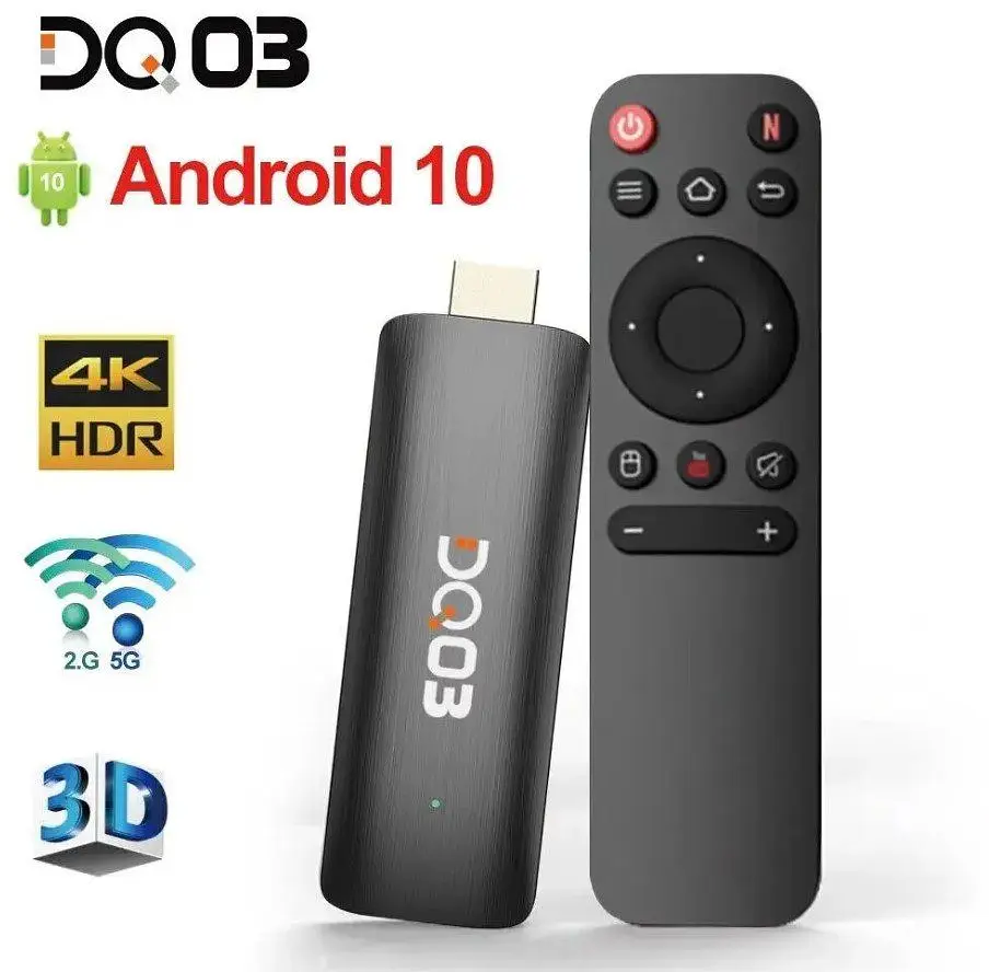 Смарт ТВ приставка Android SmartTV Box FDQ DQ-3 2/16Gb 4K TV Stick - фото 2