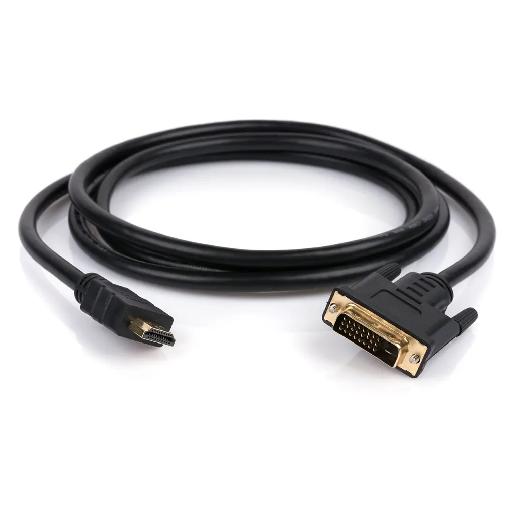 Кабель мультимедійний HDMI M to DVI M 1.8m 24+1pin Vinga (VCPHDMIDVI1.8) - фото 2