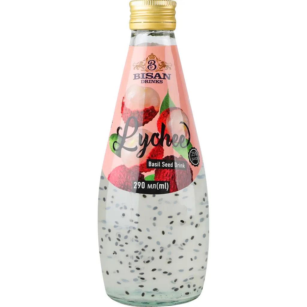 Напій Bisan Basil Seed Drink Lychee 290 мл  - фото 2