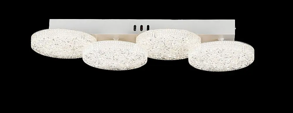 Люстра стельова LED Splendid Ray L3180/4L, 80W, біла, з пультом, 4 лампи, димер, сучасний стиль - фото 4