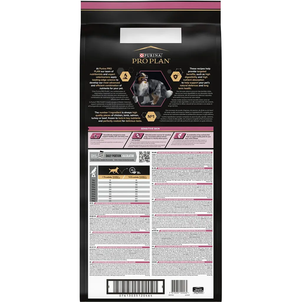 Сухий корм Purina Pro Plan Medium Adult 1+ Sensitive Skin для дорослих собак середніх порід з чутливою шкірою з лососем 14 кг (12375802) - фото 3
