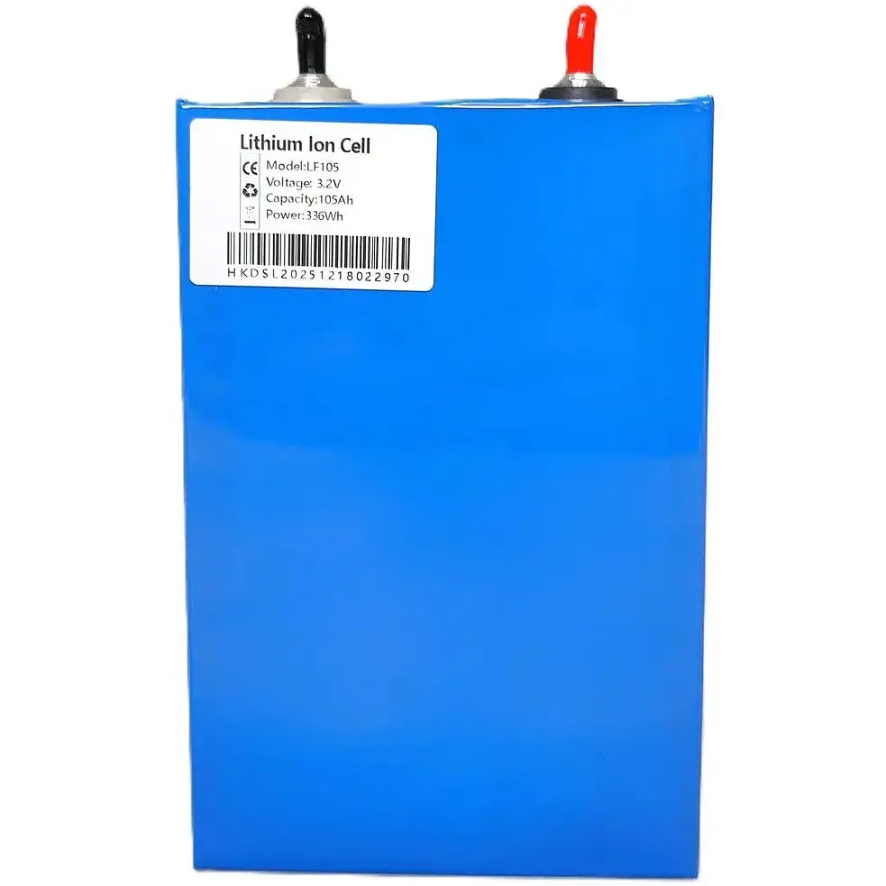 Аккумуляторная ячейка LiFePO4 EVE LF105 3.2V 105Ah 336Wh Grade A призматическая 4000 циклов 1C 100A внутреннее сопротивление ≤0.5м - фото 2