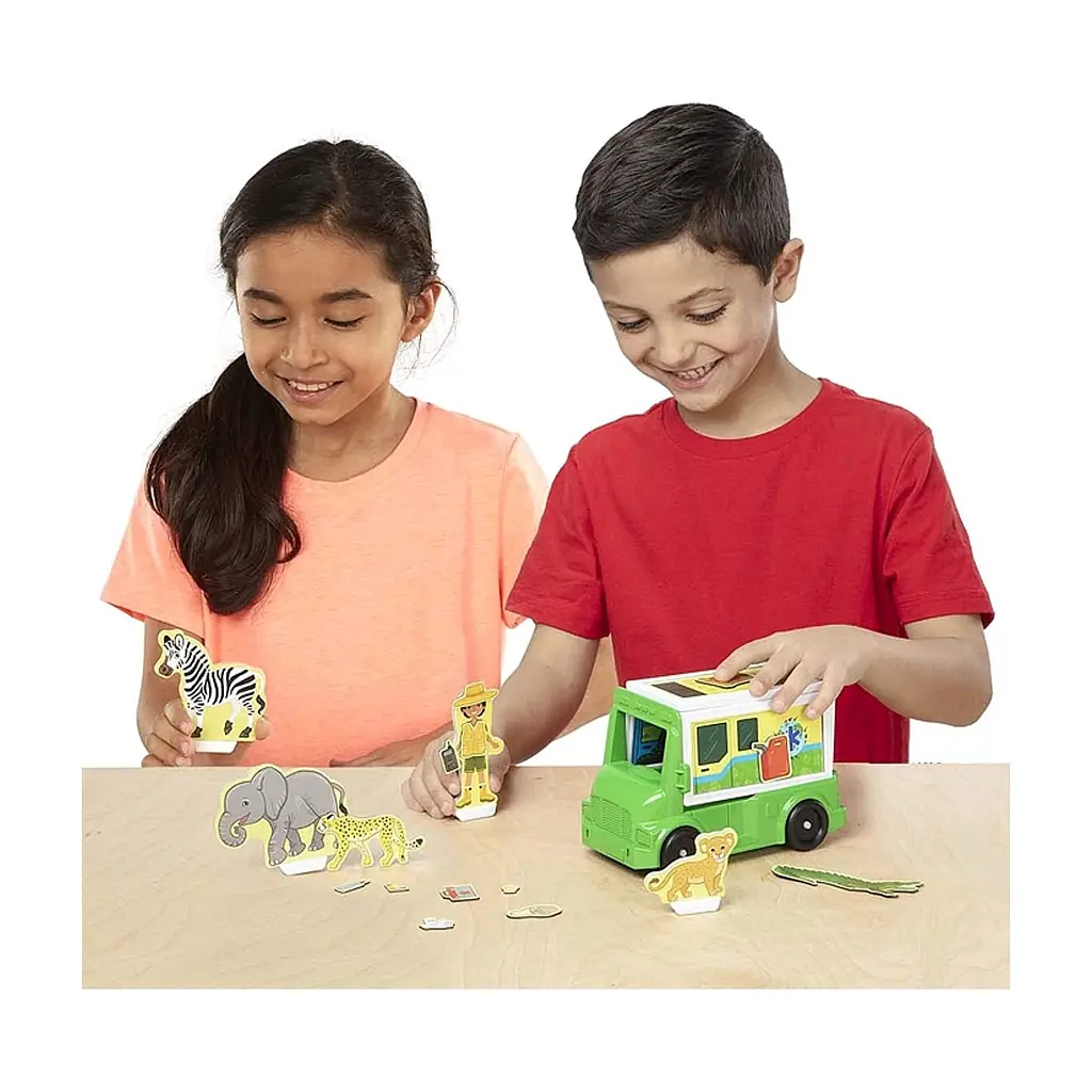 Игровой набор Melissa&Doug магнитный Сафари - спасательная машина (MD30666) - фото 4