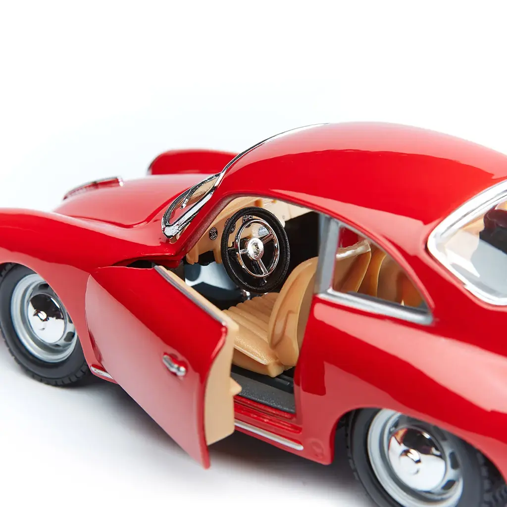 Автомодель - PORSCHE 356B (1961) (асорті слонова кістка, червоний, 1:24) - фото 8