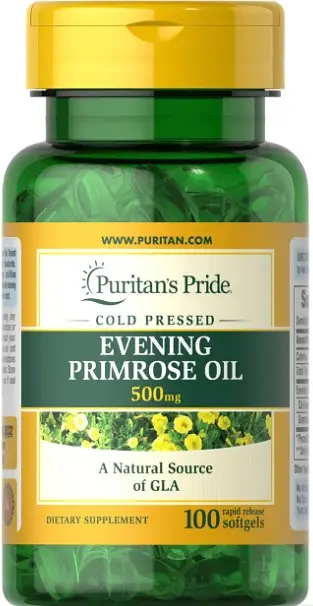 Олія вечірньої примули Puritan's Pride Evening Primrose Oil 500 мг 100 гел капс