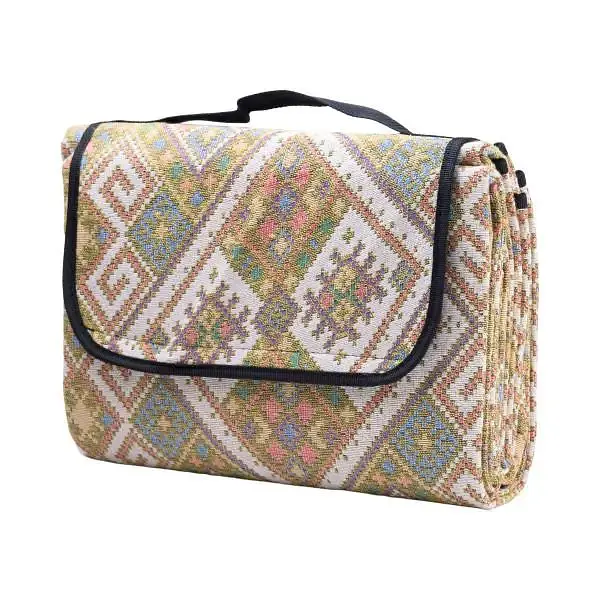 Коврик для пикника Lugi жаккардовый 145х200 см желтый LU012Y - фото 5