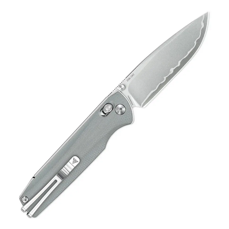 Ніж складаний туристичний SRM Terrier 258L-GK2 (9.3 см) 140Cr / G10 сірий - фото 4