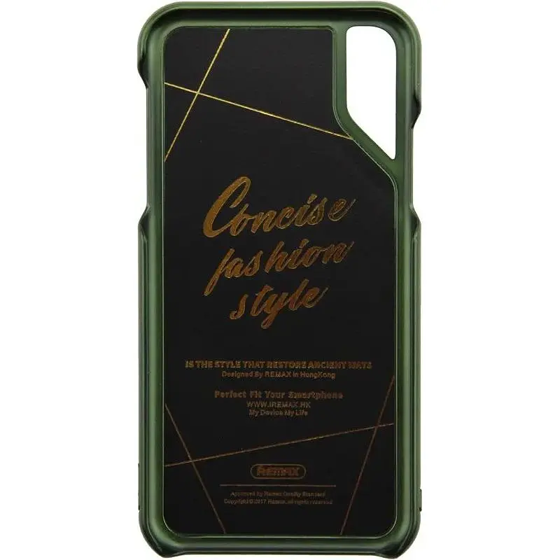Чохол-накладка Remax Patron Saint Series Case Apple iPhone X Green - фото 3