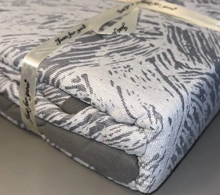 Постельное белье полуторное из махры и велюра с простынью на резинке L&G Print 2 22219 - фото 3