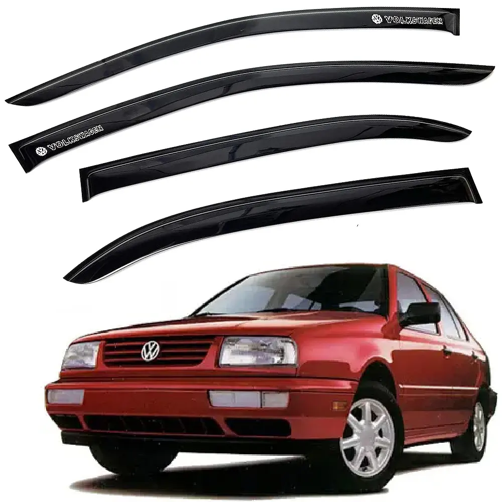 Дефлектори вікон ветровики Volkswagen Vento 1991-1998 Седан Скотч 3M Voron Glass