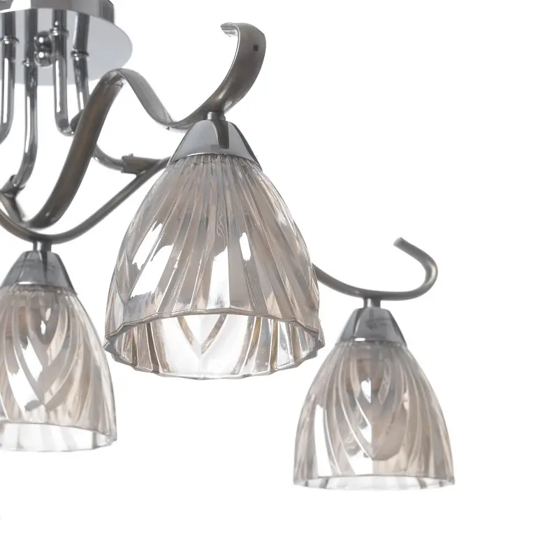 Люстра потолочная Brille классическая E14 40W BZ (LK-515C/5) - фото 2