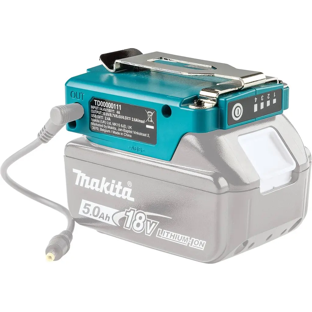 Адаптер USB універсальний для акумуляторів LXT Makita TD00000111 - фото 5
