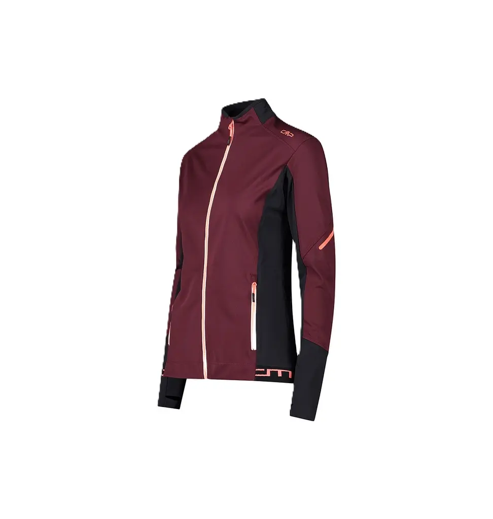 Кофта CMP Women's Full-Zip Hybrid Jacket Burgundy S (1097-31A2466-C919 38) - фото 3