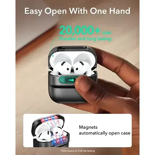 Чохол з ремінцем ESR Pulse FlickLock Case HaloLock для AirPods 4 2024 Pink (1C0130602) - фото 5