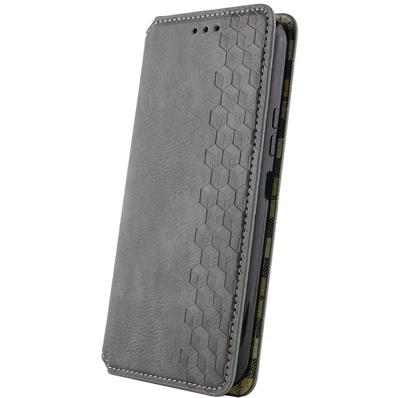 Шкіряний чохол-книжка Getman Cubic PU для Realme 11 4G Сірий - фото 5