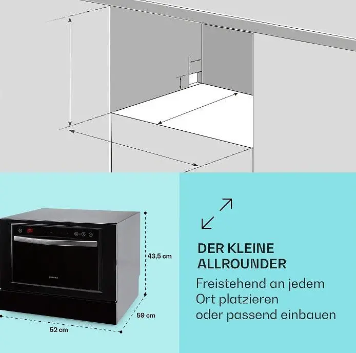 Посудомоечная машина Klarstein Havasia UV 6 Luminance (10041827) - фото 3