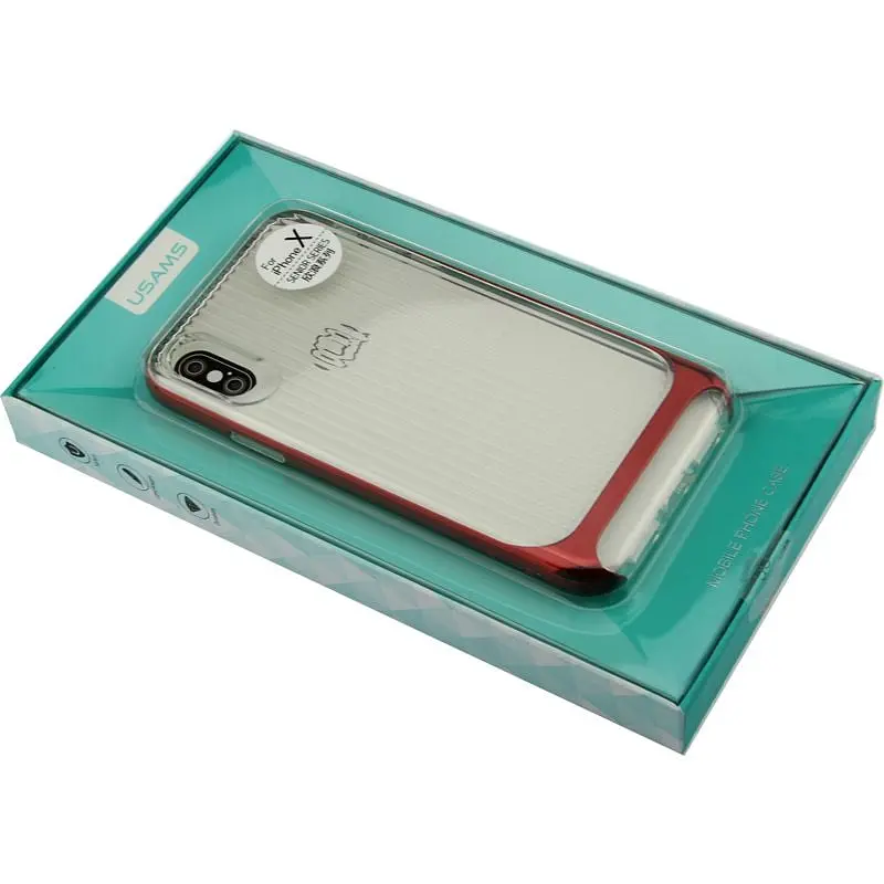 Чохол-накладка Usams Senior Series Apple iPhone X Red - фото 2