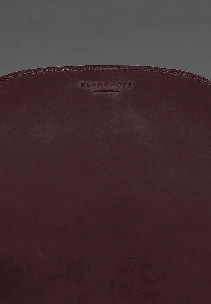 Коврик для мышки "Грушка" из натуральной бордовой кожи Crazy Horse - фото 6