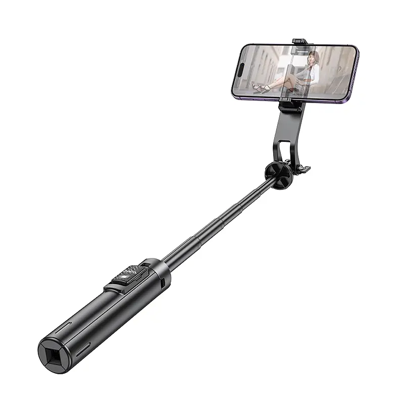 Селфі-монопод HOCO K21 Stream aluminum alloy live broadcast holder Black - фото 4