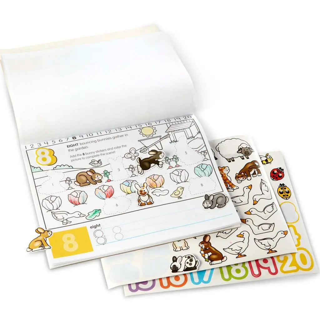 Набір для творчості Melissa & Doug Альбом розмальовок та наліпок Цифри (MD8566) - фото 2