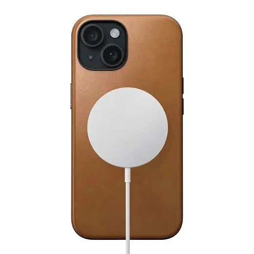 Кожаный чехол Nomad Modern Leather Case English Tan для iPhone 15 - фото 2