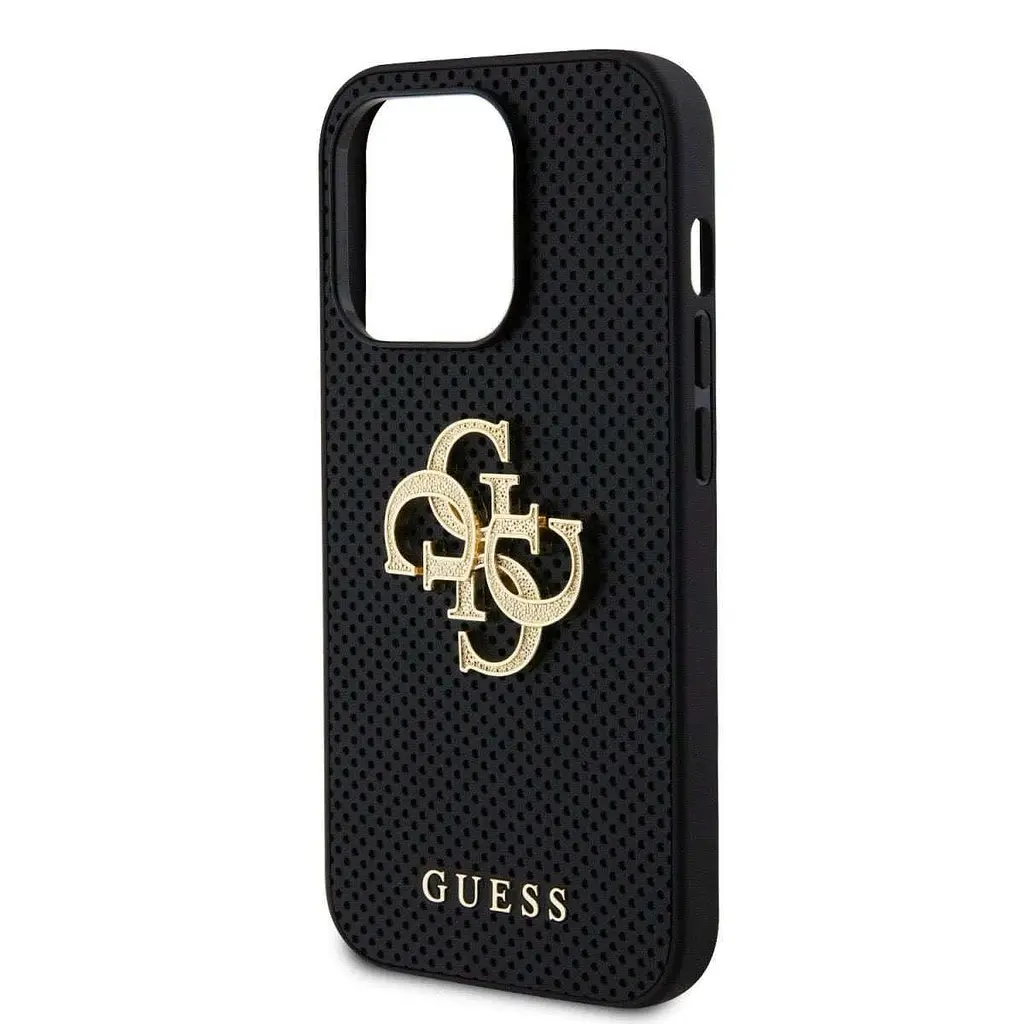 Чехол Guess PU Perforated 4G Glitter Metal Logo для iPhOne 15 Pro Max Black (GUHCP15XPSP4LGK) - фото 5