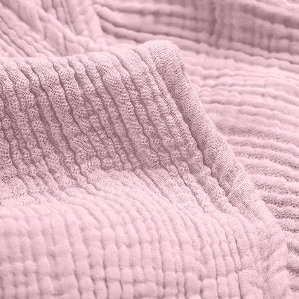 Комплект постільної білизни Cosas двоспальний без простирадла муслін BABY BLUSH 180 x 220 см (Set_Muslin_009BabyBlush_180_2) - фото 9