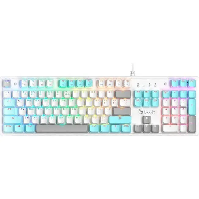 Клавиатура проводная A4Tech Bloody S510R USB Icy White - фото 2