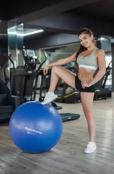 М'яч для фітнесу (фітбол) Power System PS-4018 Ø85 cm PRO Gymball Blue (PS-4018_85cm_Blue) - фото 7