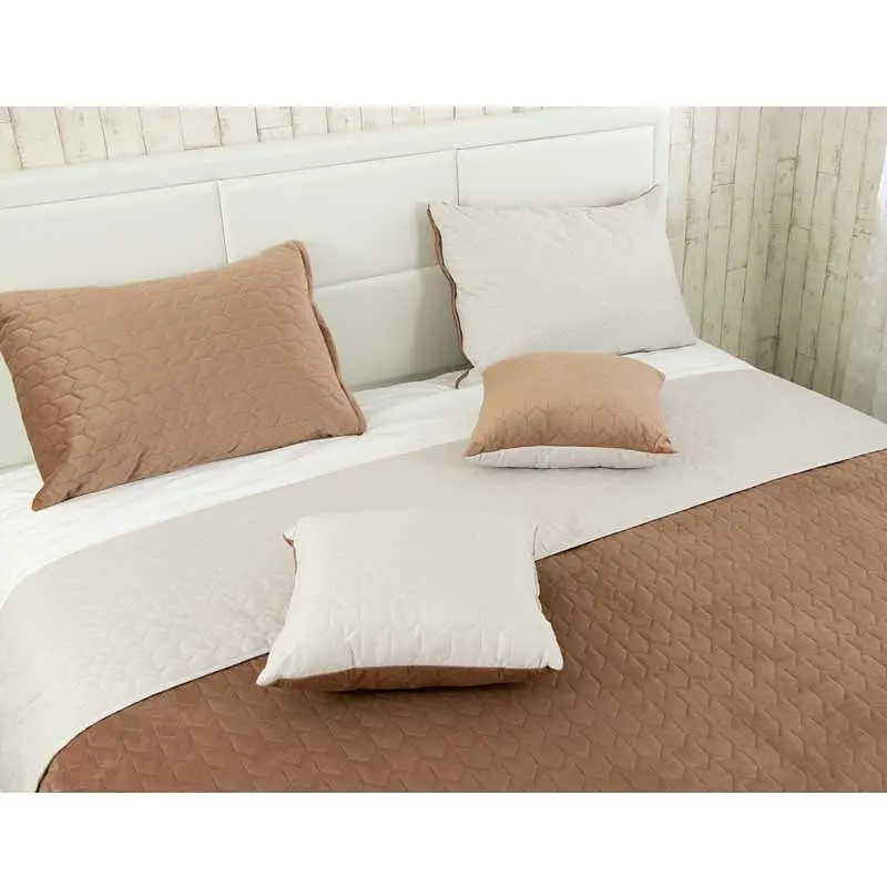 Декоративне покривало Руно VeLour Latte, 220x180 см, бежевий (340.55_Latte) - фото 2